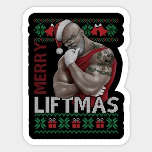 Merry Liftmas Ugly Christmas Gym Workout Gift Mens 5 Sticker